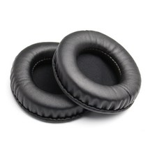 긱스타 이어 패드 쿠션 커버 스펀지 캡 귀마개 수리 헤드폰 헤드셋 교체 50MM 가죽 패드, 80MM 가죽 패드 1쌍(:2개) (H016)