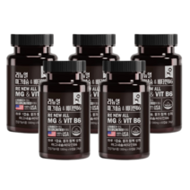 리뉴얼 비타민B6 마그네슘 미국산 1300mg 300캡슐 10개월 수험생 시니어, 리뉴얼 마그네슘 비타민B6 5통