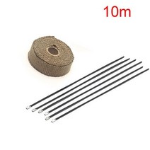 야마하 머플러 튜닝 열 테이프 배기 오토바이 절연 유리 섬유 드래그 스타 400 FAROL BWS 100 R6 2018 로드 STAR, 10M Titanium