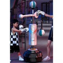 복싱 샌드백 스탠드 펀칭볼 홈트레이닝 연습용 장비, (어린이용) 그린 4단 표적 - 철판베이스