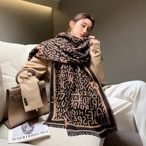 여성 여자 패션 머플러 알파넷 무늬 파리 캐시미어 스카프 목도리 190X65cm 캐주얼 롱 울 프린트