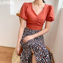 립걸엘류 크롭 블라우스