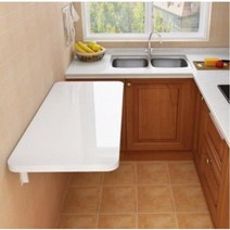 53182 주방 접이식 보조 테이블 식탁 주방 선반 흰색50*30, 흰색50*40