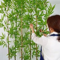 인조대나무 인테리어 조화 담장 파티션 나무 울타리 화단 조경 대나무 260cm, 고급형 청색대나무 4호(260cm)