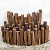 Her1088 텃밭 정원 통나무 울타리 원목 미니텃밭 정원꾸미기 화단 경계목 펜스 실내정원, 1.소 (15cm)