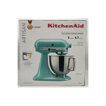 키친에이드 Artisan 시리즈 5 Quart Tilt-Head Stand 믹서 KSM150PSAQ- Aqua Sky