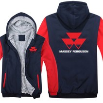 농업용 부품 기계 2022 Massey Ferguson Hoodie 남성용 지퍼 코트 양털 농업용 트랙터 운동복 캐주얼 솔리, 01 as picture_05 XXL