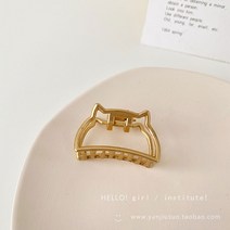 프렌치 메탈 뒷통수 머리핀 집게 머리핀 망홍 2020년 신형 트럼펫 머리핀 상어집게