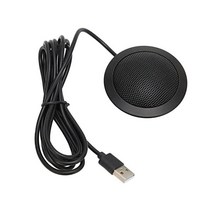 Zyyini USB 스피커폰 미끄럼 방지 베이스가 있는 무지향성 픽업 회의 스피커 소음 감소 플러그 앤 플레이 온라인 회의/수업용 회의 마이크