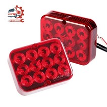 여행트레일러 자전거수레 미니벨로짐받이 애견 오토바이 AOHEWEI 1 PC 방수 트레일러 안개등 트럭 보트 캐, 한개옵션0