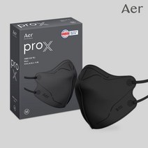 aer[공식판매원] 아에르 ProX 프로엑스 컬러마스크 블랙 10매, 단품, 선택:ProX/블랙/L(대형)
