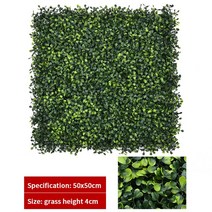 인조 잔디 식물 벽 패널 배경 녹색 플라스틱 야외 정원 홈 웨딩 장식, 01 Q_01 50cmX50cm, 01 Q_01 50cmX50cm