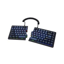 Mistel BAROCCO MD770 RGB 유선 + 무선 Bluetooth TKL 분할 기계식 키보드 체리 MX 브라운 스위치 인체공학적 게임 노란색 문자 글레이즈 블루 PBT, Tactile Light-Clicky (Cherry