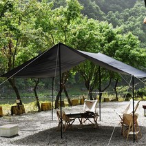 벅703 BUCK703 캠핑 암막 블랙코팅 렉타타프 중형 3000X3000 폴대미포함