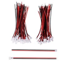 2 핀 PH 2.0 와이어 케이블 커넥터 JST 1.25mm 마이크로 수 암 잭 플러그 15cm 20/10/5/2/1 쌍, [03] 100 Pairs