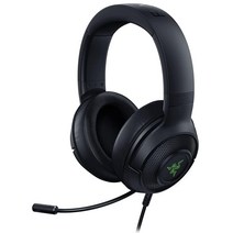 Razer 크라켄 V3 X 게이밍 헤드셋 클래식 블랙 7.1 서라운드 사운드 Triforce 40mm 드라이버 하이퍼클리어 벤더블 카디오이드 마이크 RGB 조명 PC용