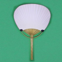종이 부채 마름모부채 대 대나무손잡이, 5개