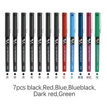 암기 펜 컬러 체인지 일본 파일럿 BX-V5 0.5mm V7 0.7mm 스트레이트 대용량 잉크 젤 귀여운 문구 용품 236888, 12pcs V5 혼합 2