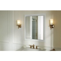 KOHLER 99001-NA Verdera 너비 38.1cm(15인치) x 높이 76.2cm(30인치) 욕실 의약품 캐비닛 돋보기 거울 매입형 또는 표면 장착 벽 느린 문 사무, Magnifying Mirror + Slow Close, 24