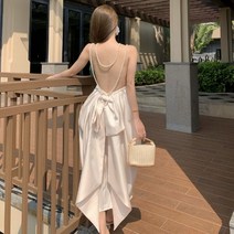 해변 비치드레스 하와이 쇼핑몰 발리 휴양지 미니 원피스 휴양지쇼핑몰 비치롱 휴양지룩 예쁜롱 휴가, S, 베이지 모델 실사