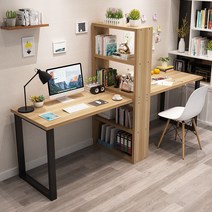 쌍둥이 책상 2200 2400 트윈 형제 자매 이인용 컴퓨터 심플 더블 데스크탑 가정용, B 120x60x75cm