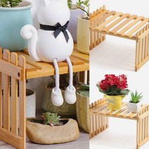 (27CM) 대나무 화분진열대 실내인테리어소품 물류렉 빈티지선반장