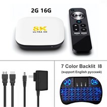 비디오 안드로이드 TV 셋톱 박스, 2GB 16GB i8