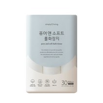 심플리오리빙 퓨어 앤 소프트 롤화장지 [30롤], 1개입