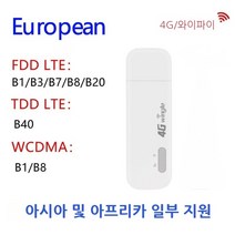유심 데이터쉐어링 4G LTE 라우터 무선 와이파이 USB 차량용 휴대용, 하얀