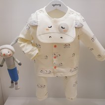 아가방 50% 봄 베이비페어! 보들보들 만져보고 깜놀 대나무 뱀부소재 실내복 상하세트! 탈부착 턱받이도 같이 세트 귀여워 유아 실내복! 신생아는 외출복 상하복으로