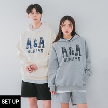 [SET] 앨빈클로 A&A 와플 배색 후드티 코튼 밴딩 스웨트 반바지 2종 패키지 - MULTI 153483
