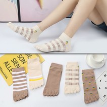 봄 여름 가을 겨울 프리미엄 남성 여성 짧은 발가락양말 5켤레