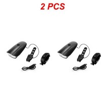 자전거 전조등 라이트 경적 사이클링 전면 및 후면 개, 6.Black 2pcs