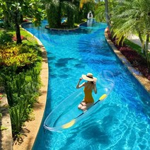 바닥이보이는 투명 카약 카누제주 수상 레저 물고기 수중 관찰 1인2인 펜션, E