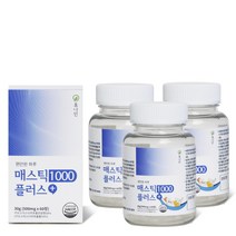 휴나인 그리스산 100% 매스틱 검 1000 플러스 [하루 섭취량 100% 충족], 60정, 3개