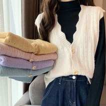 러블리 셔링 여리 핏 브이넥 캐주얼 여성 니트 조끼 무지 루즈 오버 핏 단아한 블라우스 남방 셔츠 티셔츠 레이어드 룩 파스텔톤 다양한 컬러 20대 베이직한 편한 여성 솔리드 언발