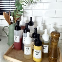 엘스 원터치 소스병1p 시리즈 케찹병 오일병 양념통 조미료통 튜브용기 네임소스병, 대470ml_블랙