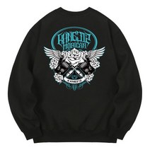 KAN6312 KMB0060 타투칸 기모 맨투맨 - 블랙