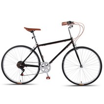 클래식자전거 일본자전거 여성 빈티지 가벼운 자전거 출퇴근용 비치크루저 미니벨로, 7 속도, 26인치 플래그십 모델-그린-가변 속도