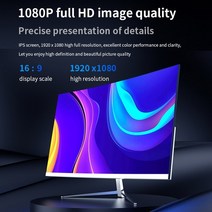 게이밍모니터 와이드 모니터 커브드 JSHIX-27 인치 스트레이트 IPS FHD 75Hz 데스크탑 게임용 컴퓨터 1920, 01 Black Straight