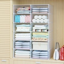 옷장정리함 수납 트레이 리빙박스, 대형, 가로3칸x세로1칸, 1개