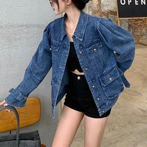 넷투넷코리아 여성 아우터 자켓 긴팔 하프 기본 캐주얼 청자켓 데님