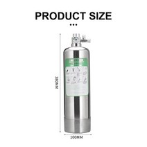 자작 화학 이탄 이산화탄소 발생기 고압 1L/2L 수족관 DIY CO2 실린더 발전기 시스템 키트 솔레노이드 밸브 포함 버블 디퓨저 스테인레스 스틸 반응기, [02] 2L