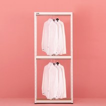 슈랙엣홈 무볼트 조립식 철제 시스템행거 1800 2단 3단 행거, 시스템행거 1800 3단 행거봉2개/600x400(WxD)화이트