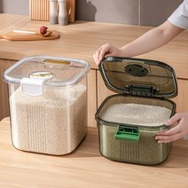 COZYARD 신선유지 밀폐 쌀통 멀티 잡곡 보관통 + 일자표시계, 화이트