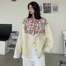 오버핏 올봄유행패션 스트릿 복고 나들이 나들이 빈티지 스우파 여성데님자켓 레트로 스물다섯스물하나