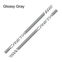 현대 Creta 2 II 액세서리에 대 한 2Pcs 자동차 사이드 바디 스티커 Ix25 튜닝 자동 DIY 스포츠 스타일링 비닐 필름 데 칼, Glossy Gray