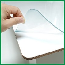 블루몬스터 맞춤 투명 유리대용 식탁매트 책상 데스크 매트 3mm, 사각, 120cm x 120cm (라운딩가능)