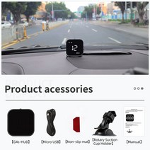 GPS측량기 불규칙형틀게이지 면적측정기 디지털 다이얼 계측기 G4S 범용 GPS HUD 헤드 업 디스플레이 LED 자동 속도계 스마트 과속 알람 알림 모든 자동차 액세서리, 2.White G4S