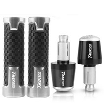 nmax pcx 호환슬라이더 프론트 리어 머플러 가드 TMAX T 500 오토바이 CNC 액세서리 핸들 바 그립 엔드 YAM, 06 silver black